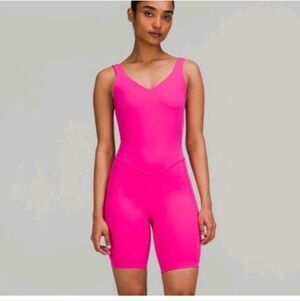 Lululemon Align™ Bodysuit 8" Sonic Pink Size 12 Built-in-bra